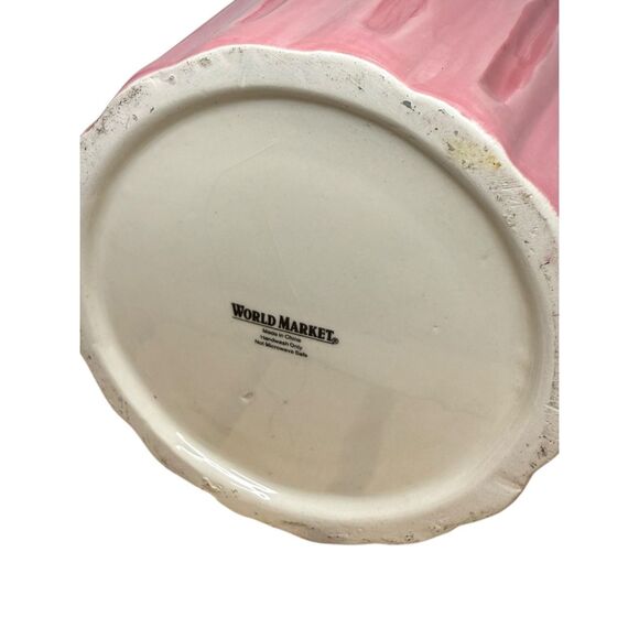 World Market Ceramic Cupcake Cookie Jar Large Strawberry Topper Kitchen Decor - Picture 6 of 6